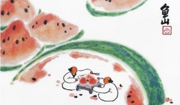 窗户前吃瓜,夏日闲情