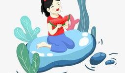 夏天吃瓜情侣动漫头像,情侣动漫头像里的浪漫时光